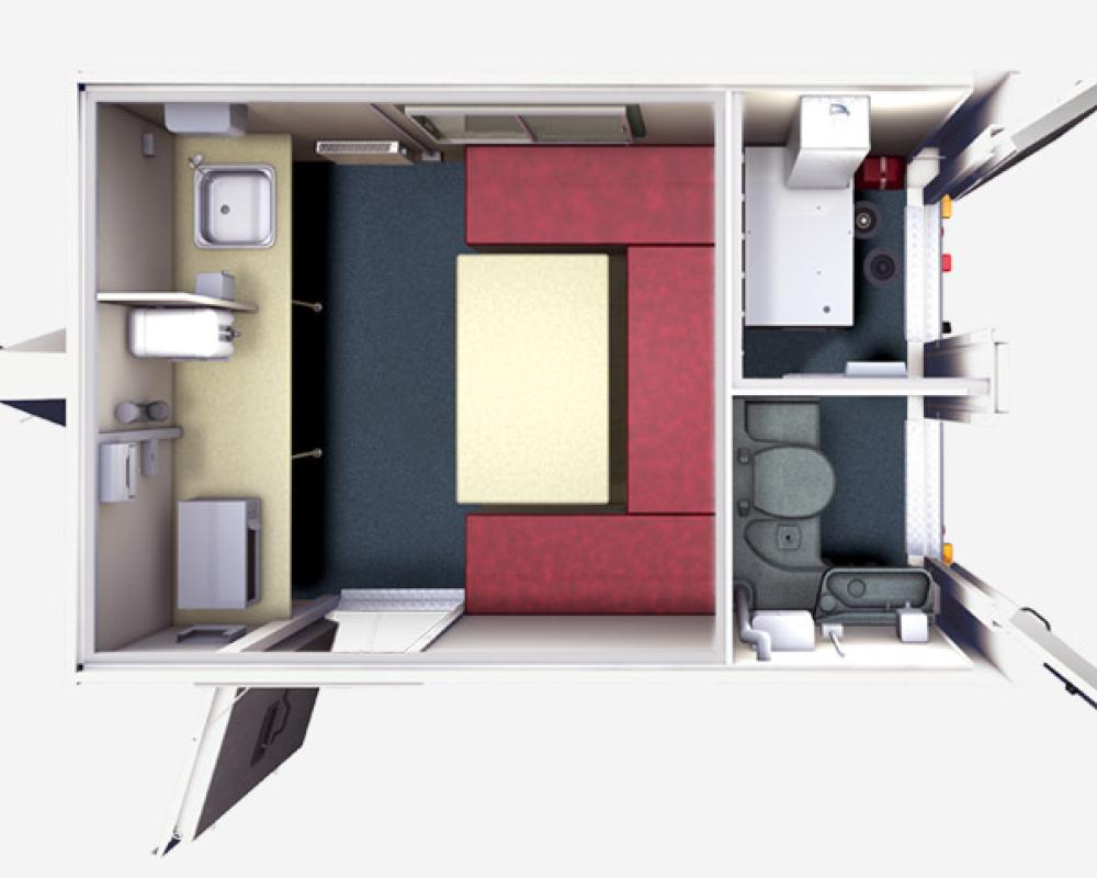 6-Man Welfare Cabin | Blue Loos Event Hire | Weddings | Cheshire