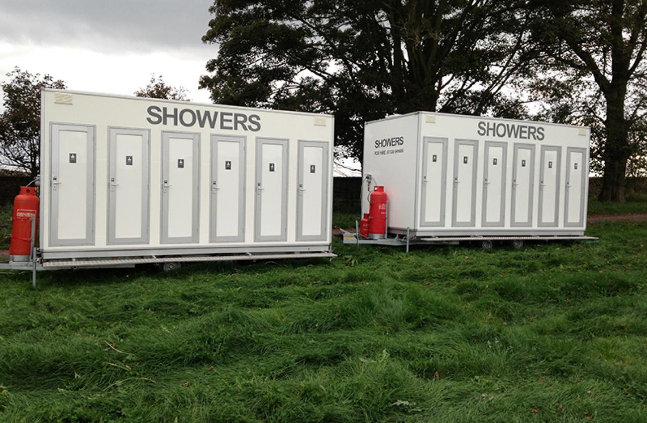 Shower Units | Blue Loo Events Hire | Festivals & Events | Cheshire